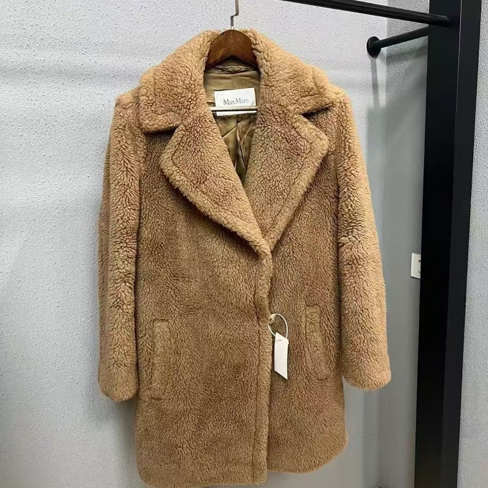 Authentic MaxMara Women's Tan Shearling Coat